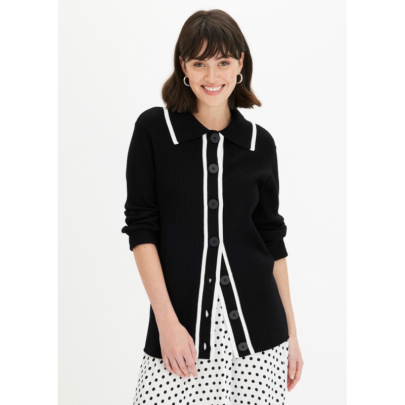 bonprix Elegantní kardigan černá Žena 103260595