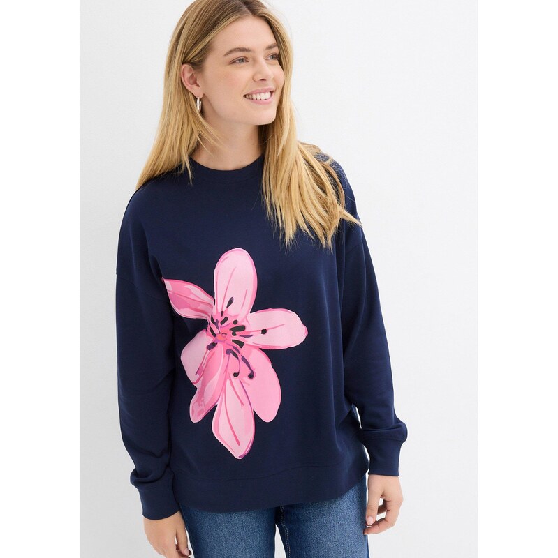bonprix Oversize mikina modrá Žena 15001216