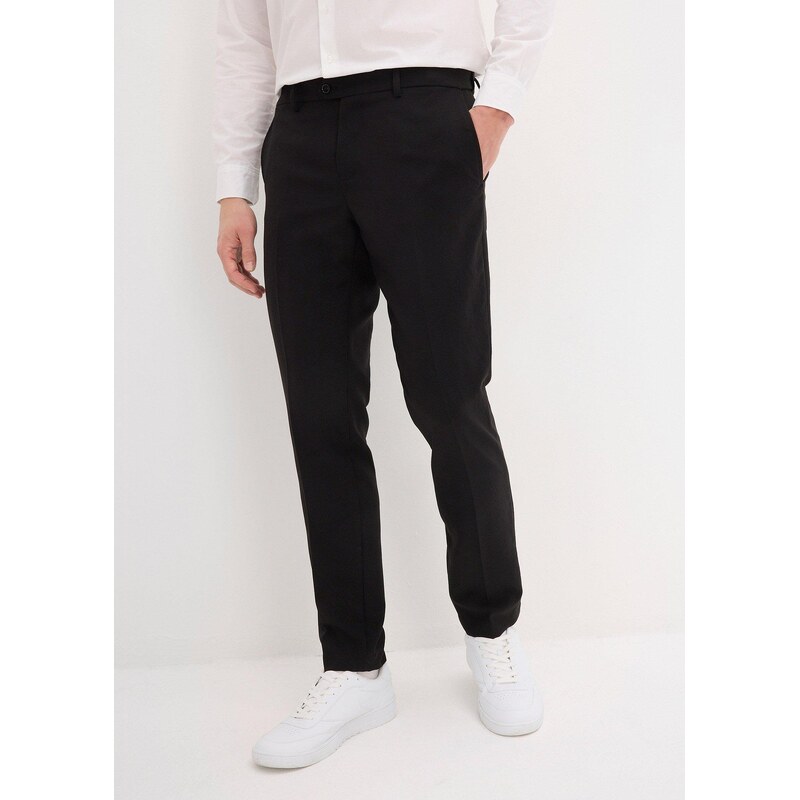 bonprix Kombinovatelné oblekové kalhoty Slim Fit černá Muž
