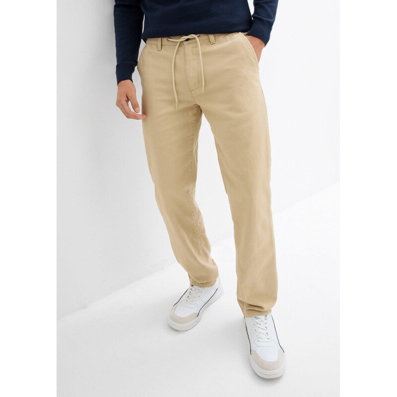 bonprix Chino kalhoty Relaxed Fit, z čisté bavlny, Straight