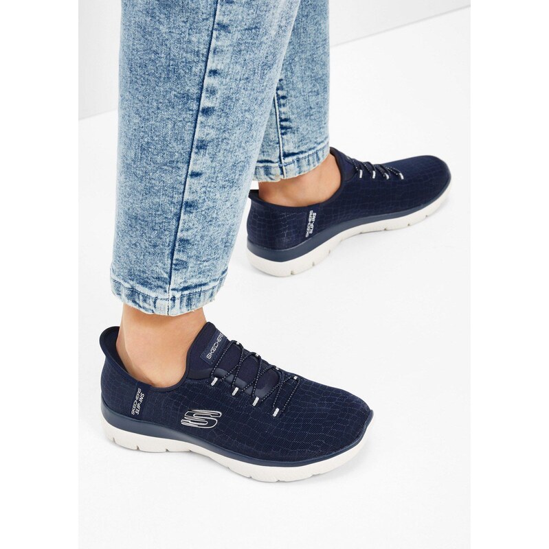 bonprix Nazouvací tenisky značky Skechers s paměťovou pěnou modrá Žena 105882698