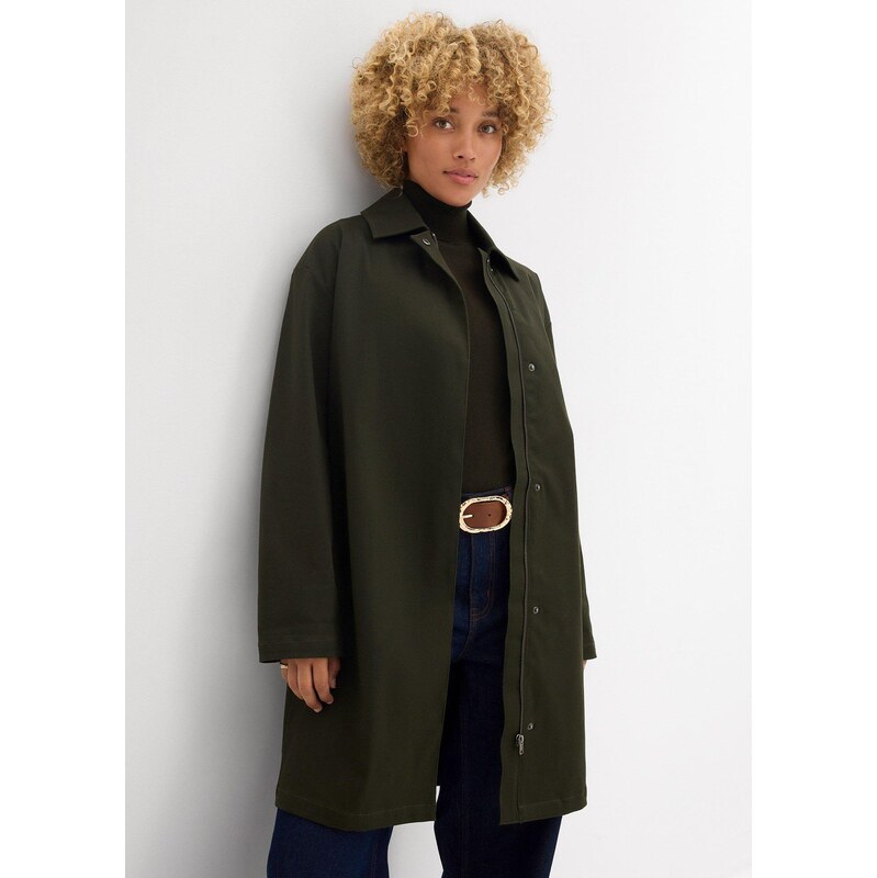 bonprix Nepromokavý oversize trenčkot zelená Žena