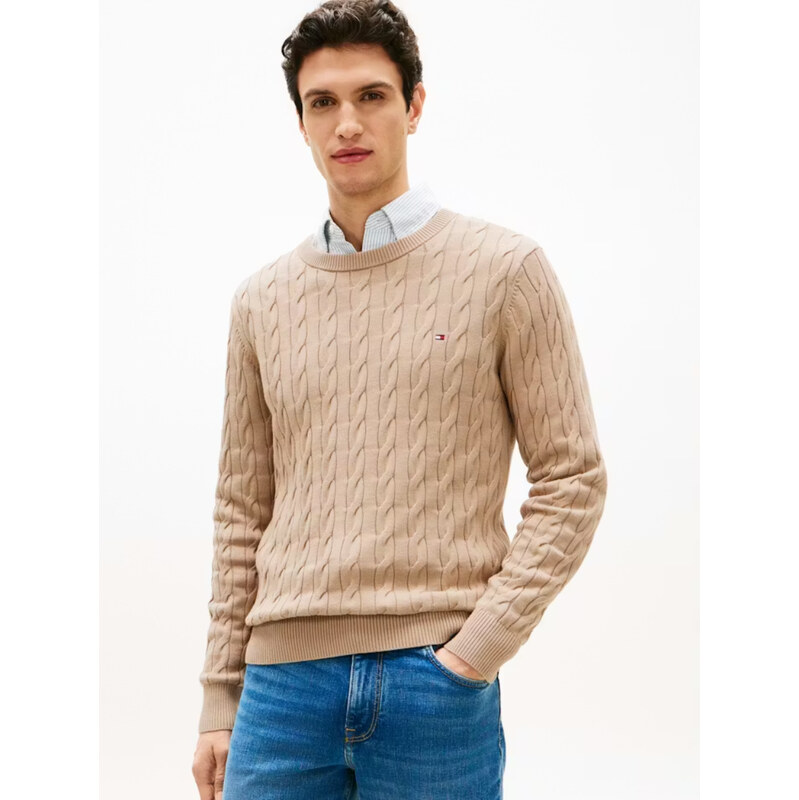 Tommy Hilfiger pánský béžový svetr