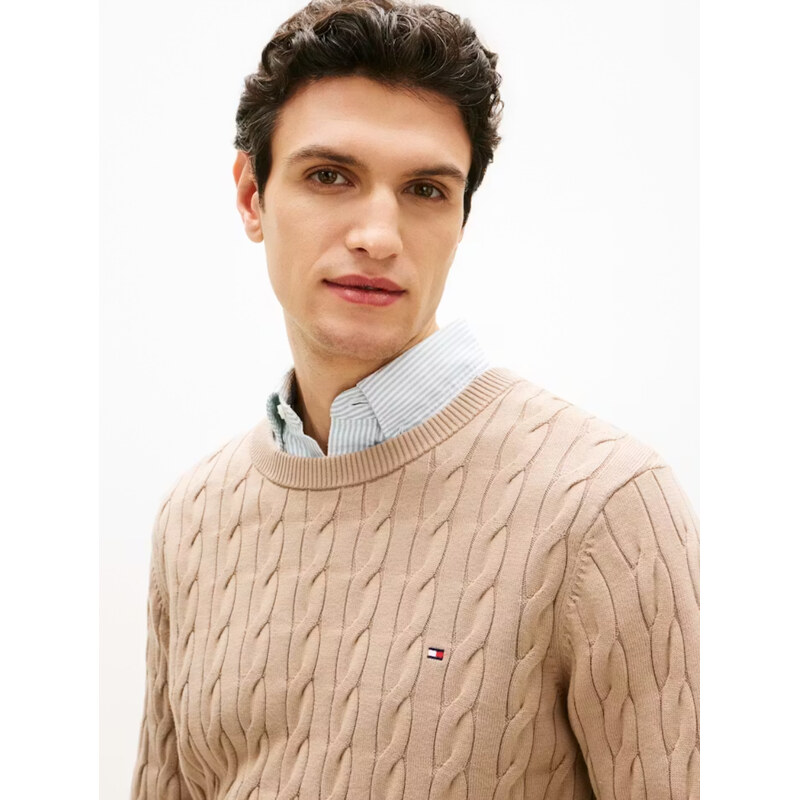 Tommy Hilfiger pánský béžový svetr