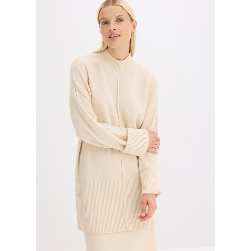 bonprix Oversize svetr béžová Žena