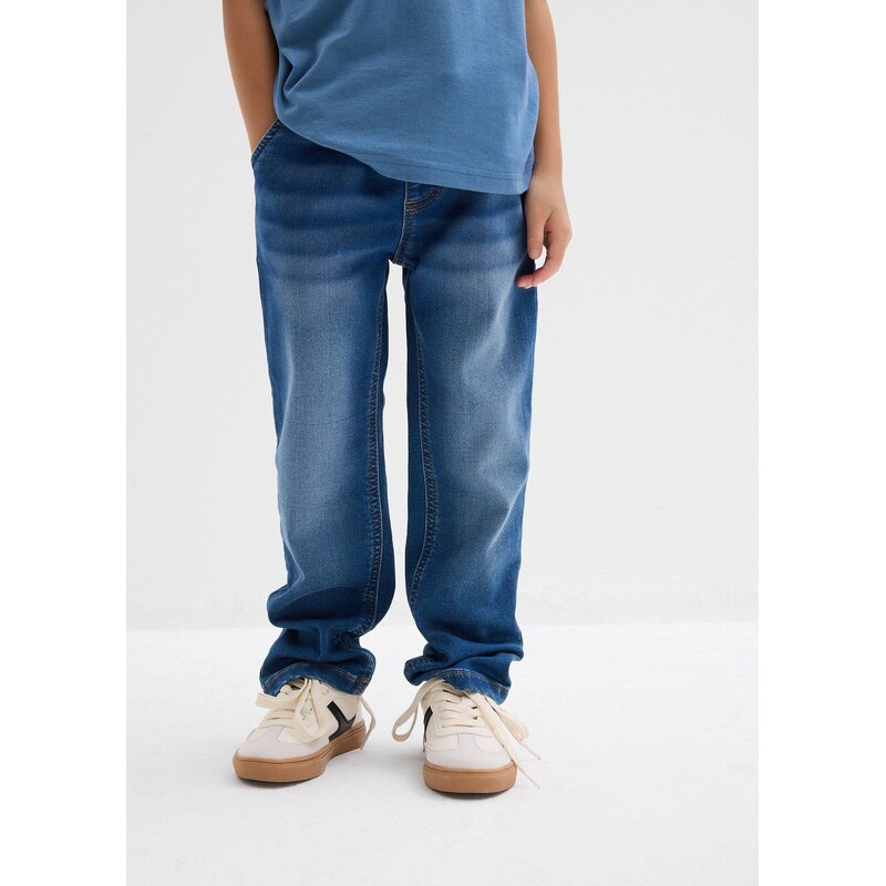 bonprix Džíny bez zapínání, z teplákoviny, Regular Fit, Straight