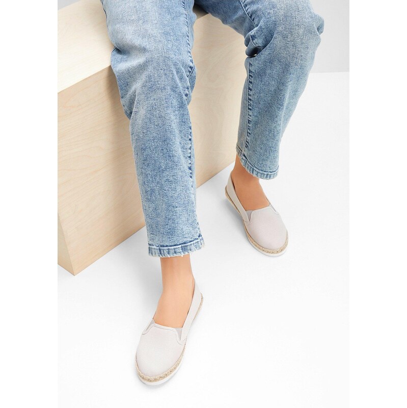 bonprix Espadrilky se vzhledem lýka šedá Žena