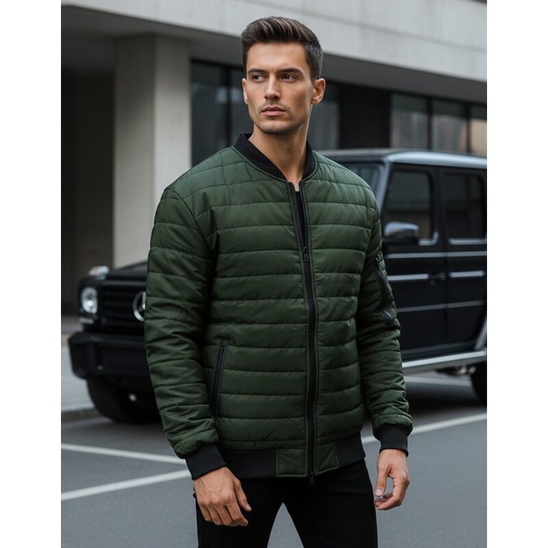 Buďchlap Stylová bomber bunda zelená