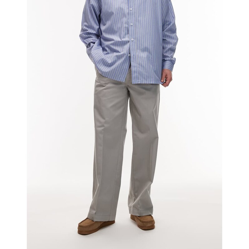 Dickies 247 loose baggy fit work trousers in grey
