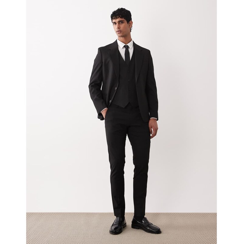 ASOS DESIGN skinny suit trousers in black