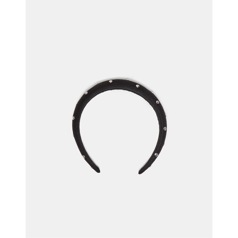 Stradivarius Studded volume headband in black 113664412