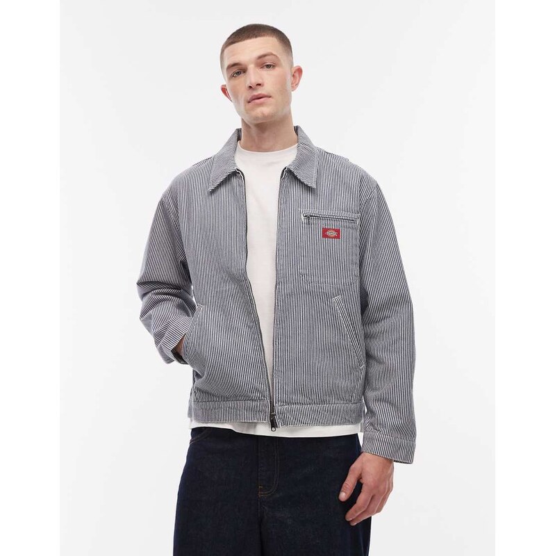 Dickies Hickory striped painter jacket in blue