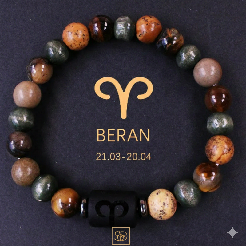 Srdcem darované Dárkový set Beran: Náramek z minerálů s věnováním v 113667215