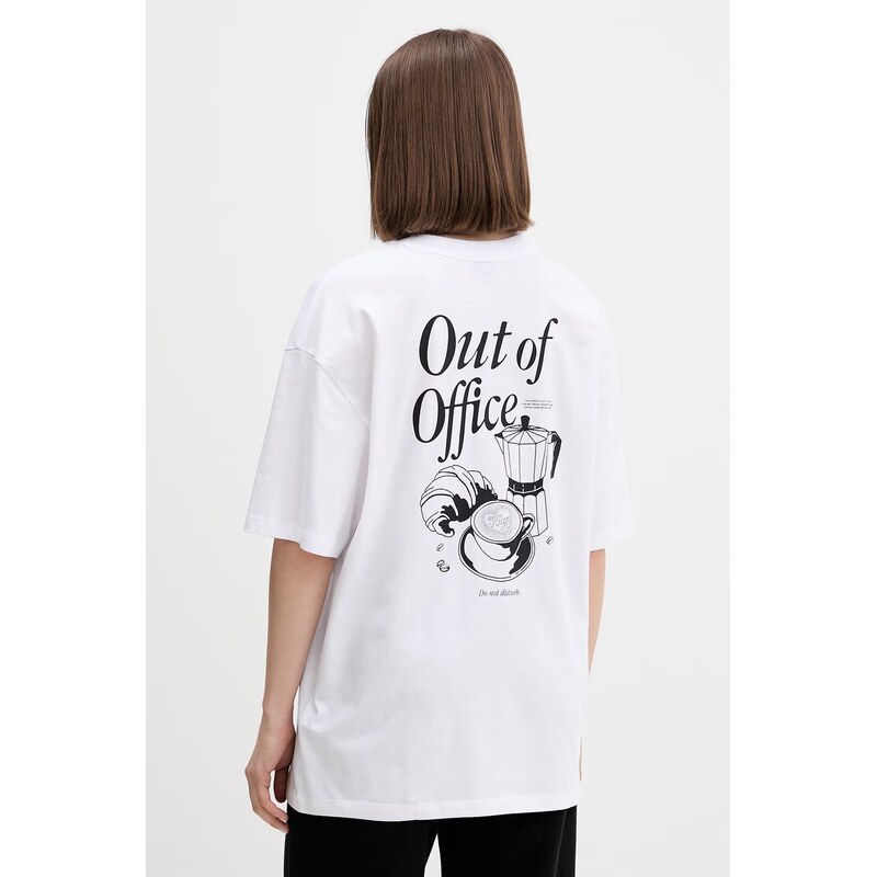 HUGO Blue tričko dámské bavlněné Oversized_Tee_B 113674292