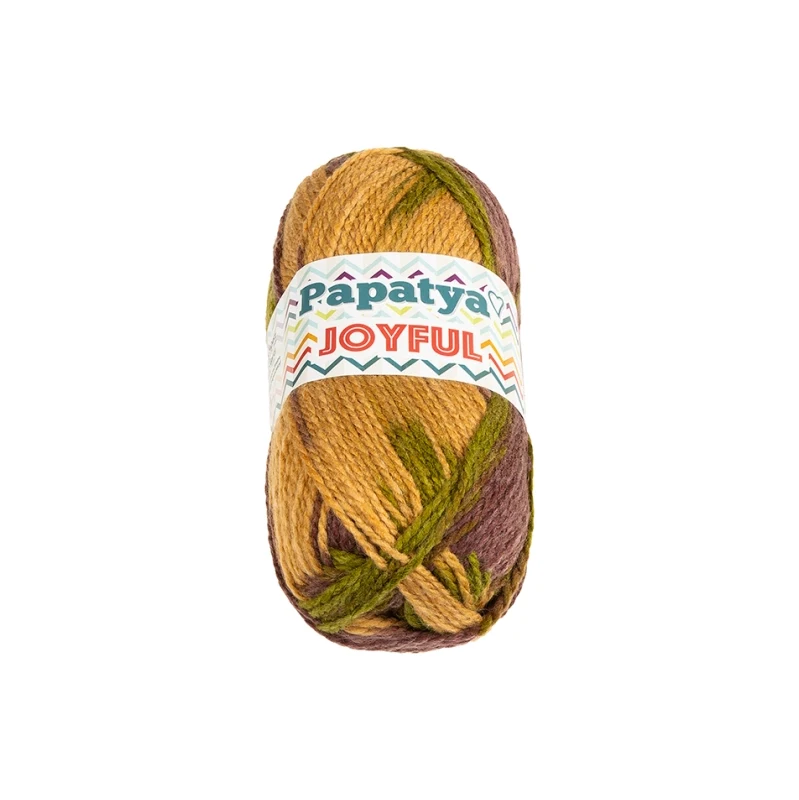 Bellatex Příze JOYFUL 100g / 200 m Hnědá,Fialová,Zelená 113667586