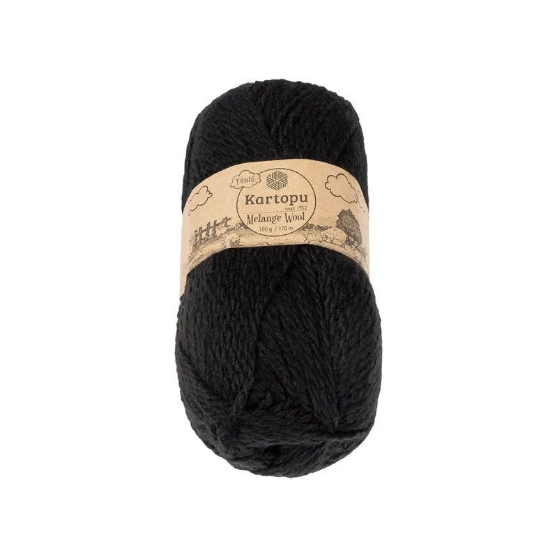 Bellatex Příze MELANGE WOOL 100g / 170 m Černá 108267051