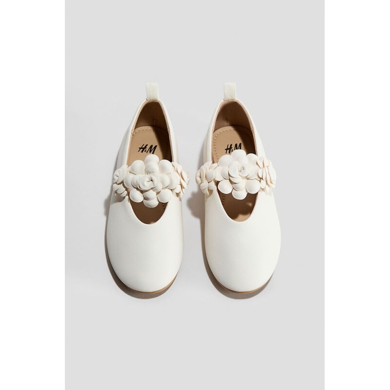H&M - Balerínkys aplikacemi - Krémová