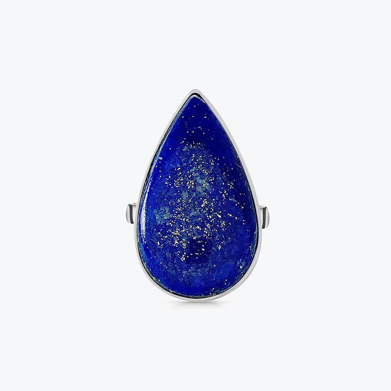 Estemia Stříbrný prsten lapis lazuli Kapka nastavitelný - Ag925 106760782