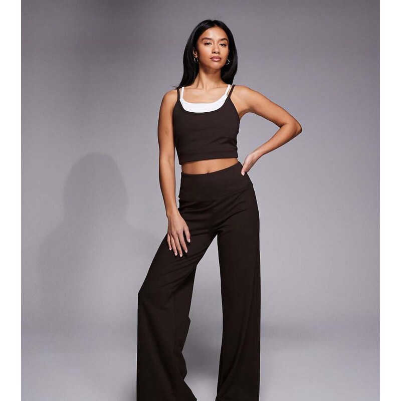 4505 Petite Icon soft touch high waist wide leg dance pant in