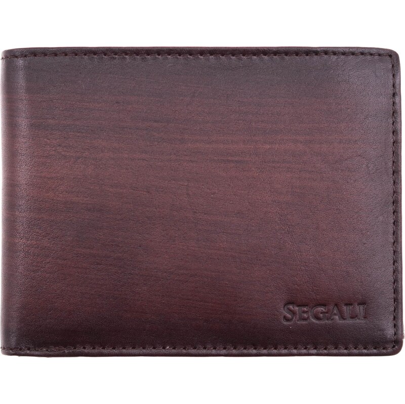 Pánská kožená peněženka Segali 929.204.2007 tmavě hnědá patina