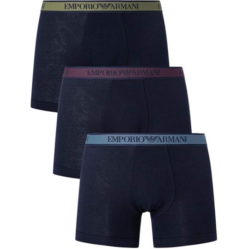 Emporio Armani Boxerky marine modrá / světlemodrá / khaki /