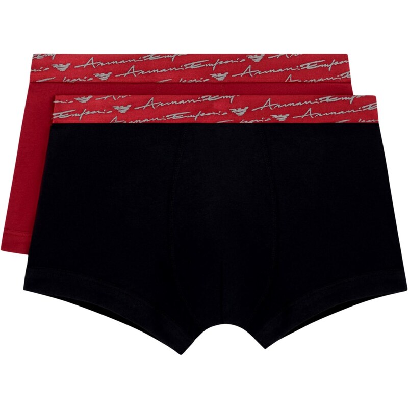 Emporio Armani Boxerky šedá / červená / černý melír