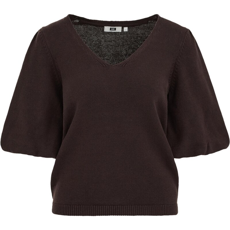 WE Fashion Svetr tmavě hnědá