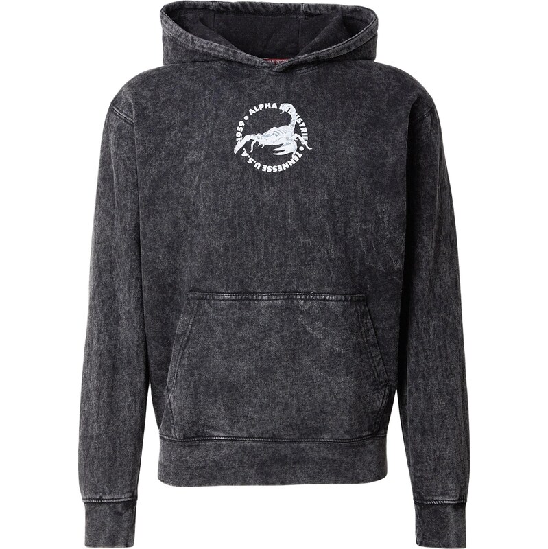 ALPHA INDUSTRIES Mikina Scorpion černá / bílá