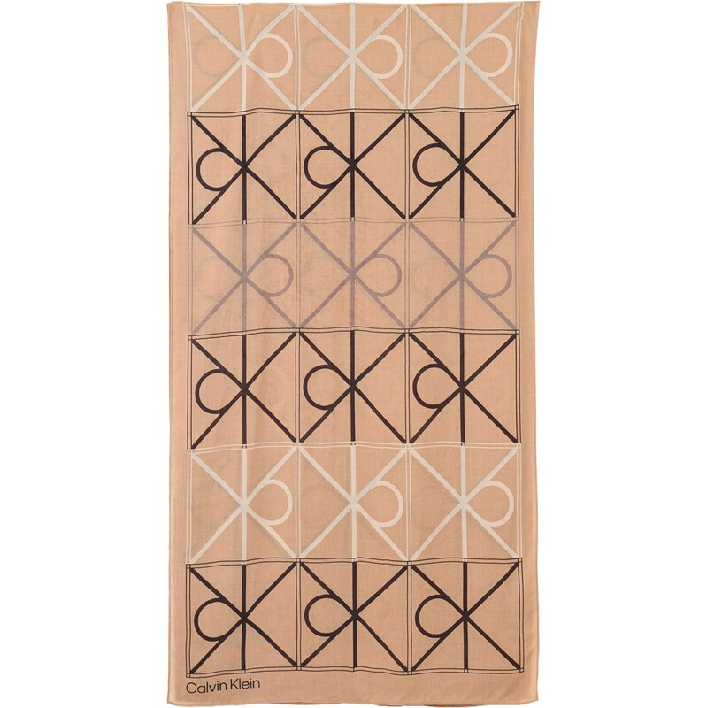 Calvin Klein Šála cappuccino / šeříková / černá / offwhite 113675718