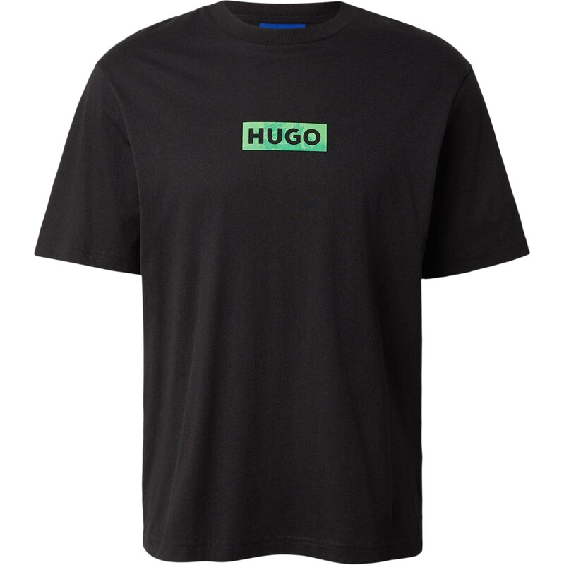 HUGO Tričko Nufotee šedá / jablko / černá