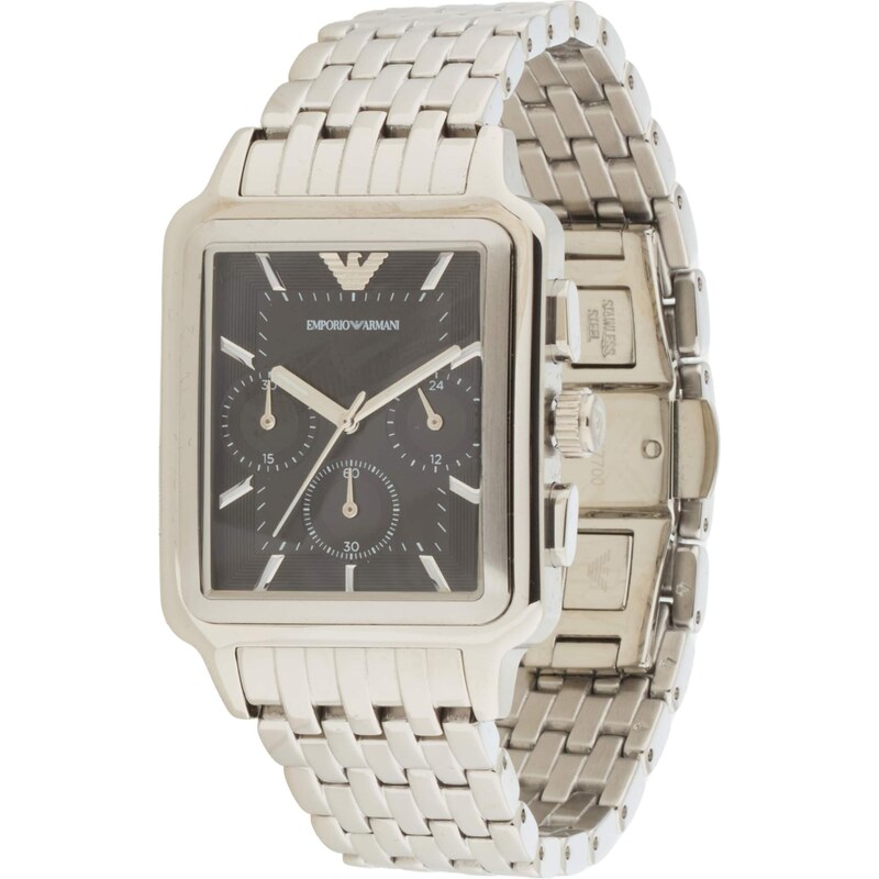 Emporio Armani Analogové hodinky černá / stříbrná