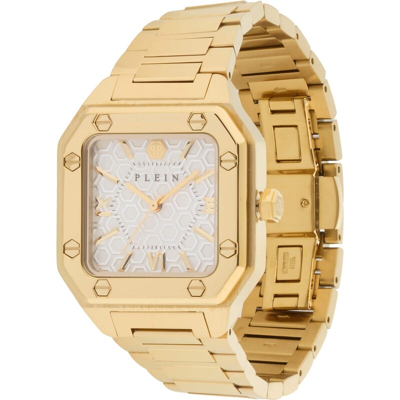 Philipp Plein Analogové hodinky krémová / zlatá / bílá 113675871