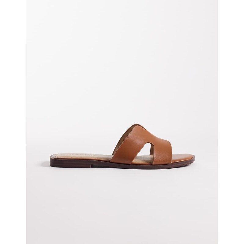 SEQWL Storke flat sandals in Tan-Brown