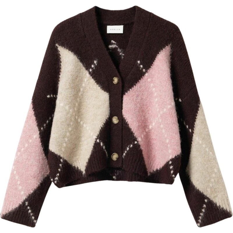 Noella Kardigan N-Laiana Knit Cardigan bordó 113675315