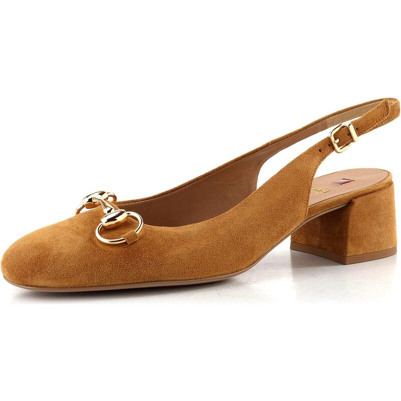 Högl semišové lodičky s volnou patou camel 1-104112-2200