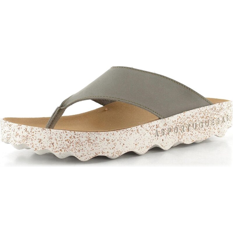Asportuguesas dámské žabky Cami L khaki P018223017 113676223