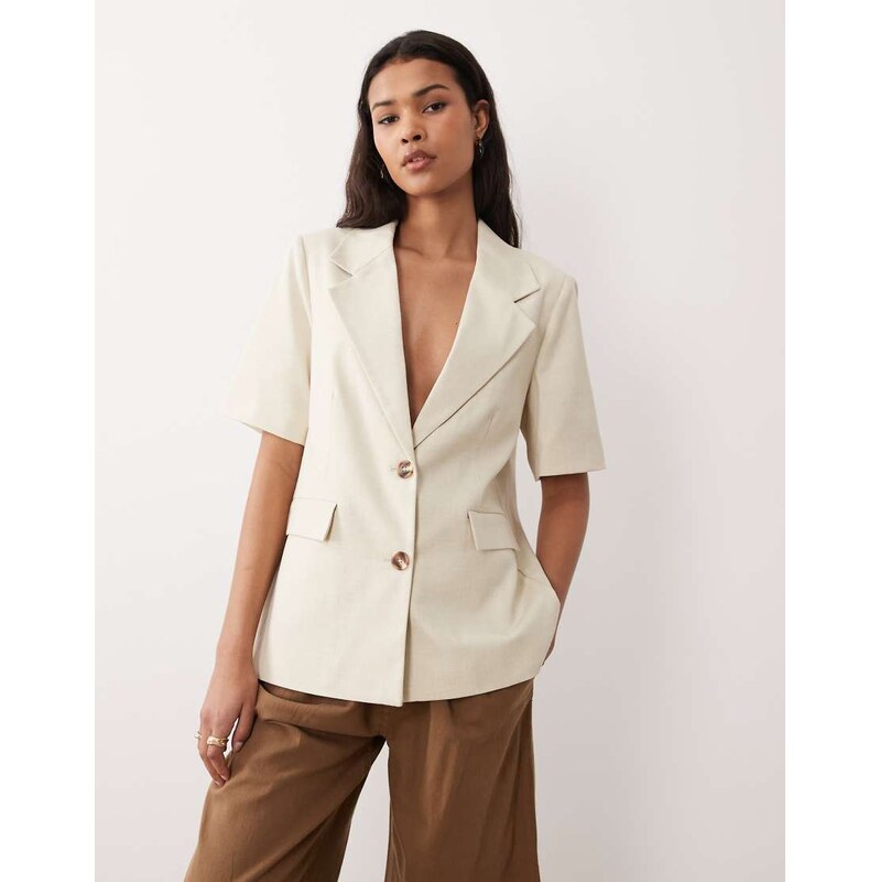 Nobodys Child deep v-neck tailored boyfriend blazer co-ord in