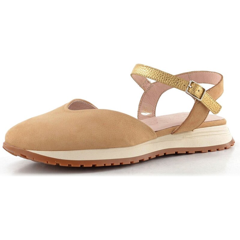 Wonders sandály s plnou špičkou sand/oro A-4804