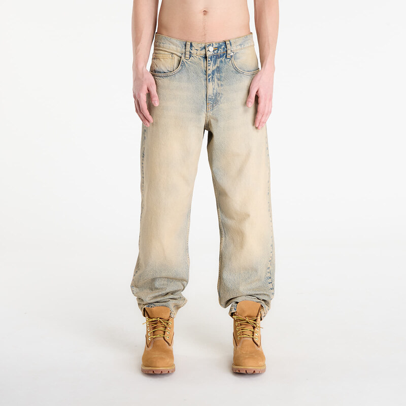 Džíny Patta Dirty Whiskers Denim Pants Sandwashed Light Blue