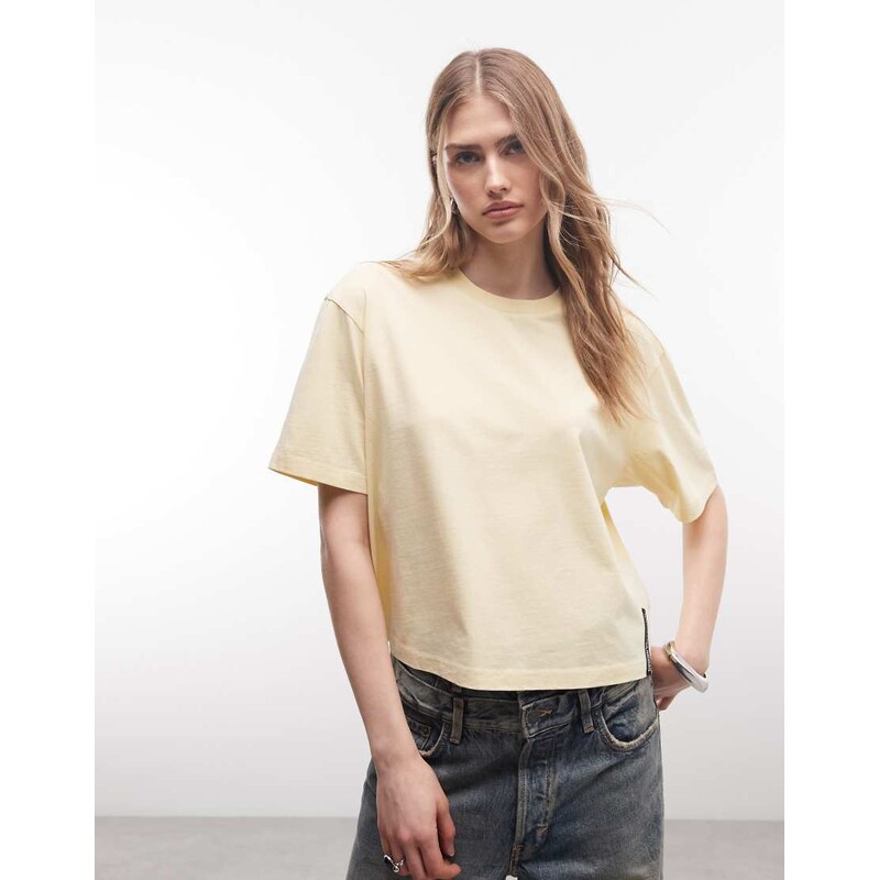 COLLUSION Circular Design Collections heavyweight tee in yellow