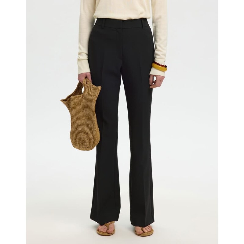 Selected Flared trousers in black 115500685