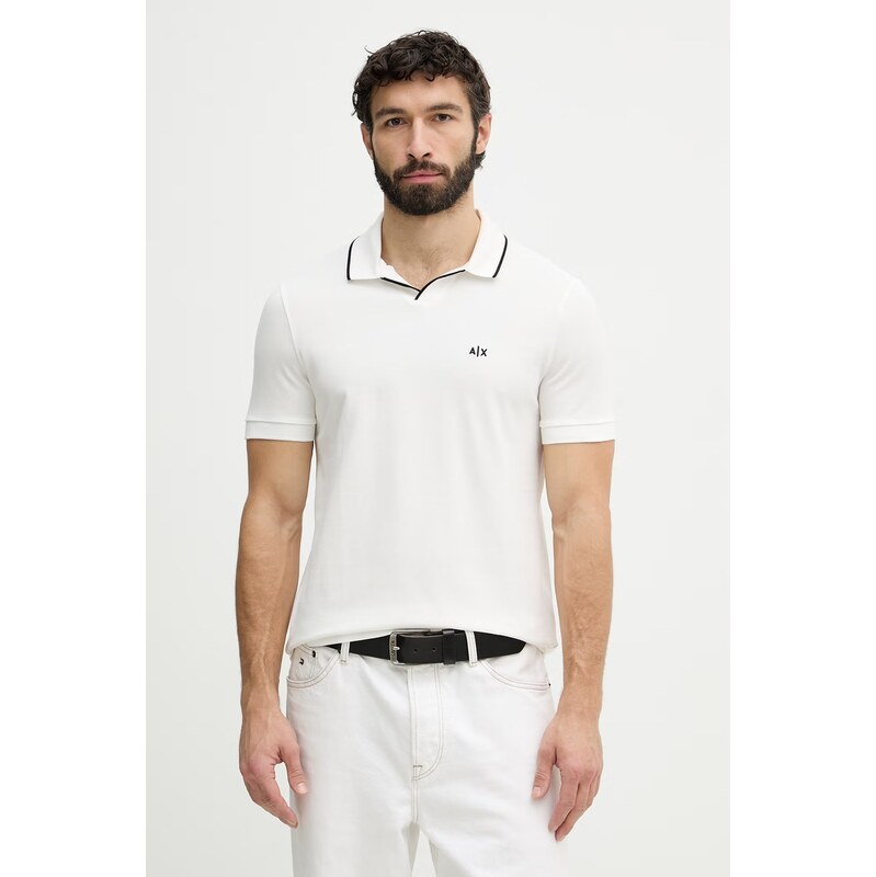Armani Exchange polo pánské bavlněné