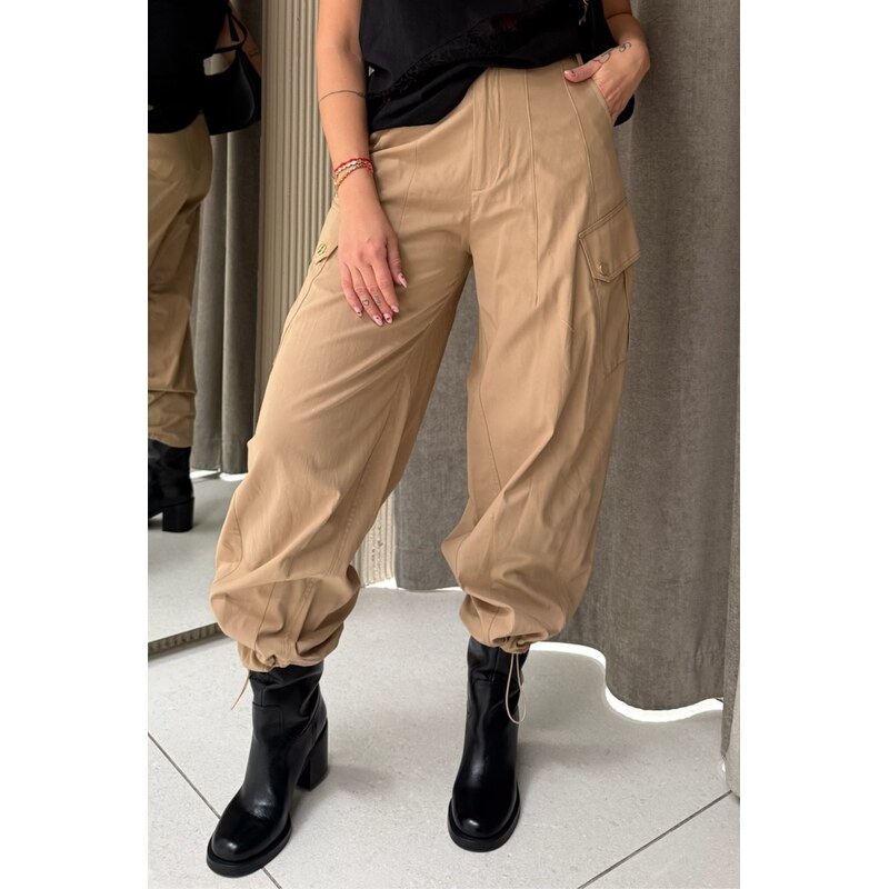 Dámské kalhoty PINKO ROSALIN 106278A2ERD41 béžové