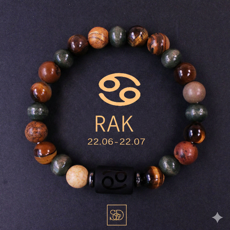 Srdcem darované Dárkový set Rak: Náramek z minerálů s věnováním v 113686868
