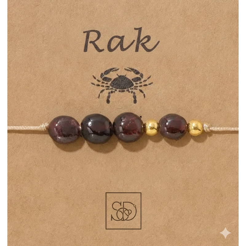 Srdcem darované Dárkový set Rak: Náramek z minerálů s věnováním v 113686879
