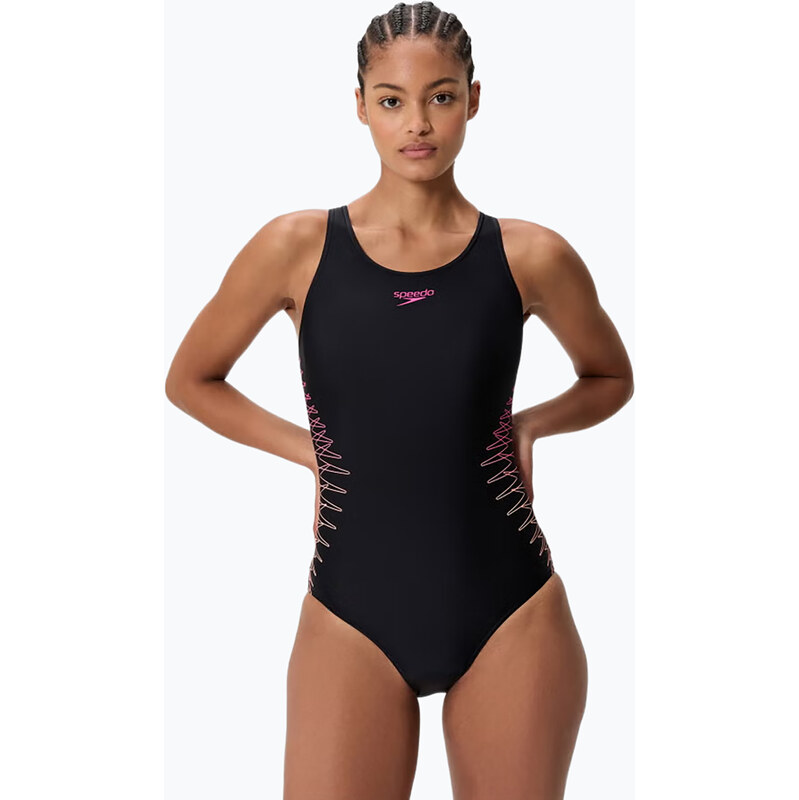 Dámské jednodílné plavky Speedo Placement Muscleback anthracite