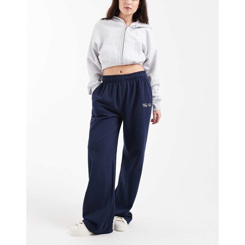 Six Stories Bridal script Wifey Club sweat pants co-ord in navy 113691416