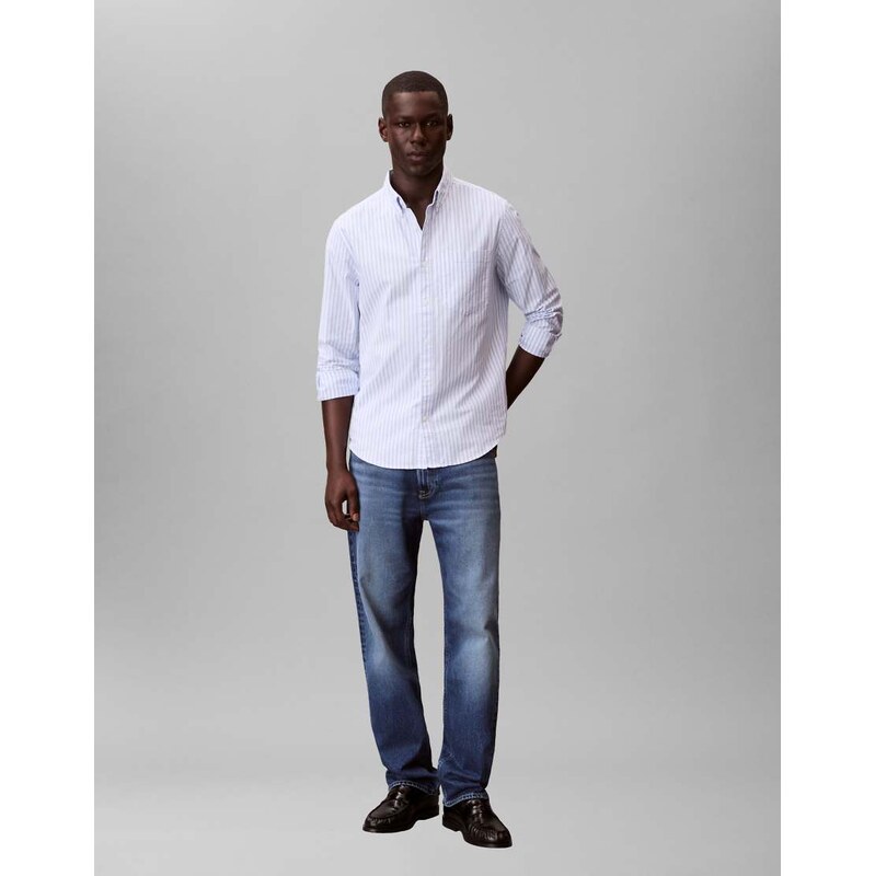 Calvin Klein Jeans oxford shirt in light blue stripe