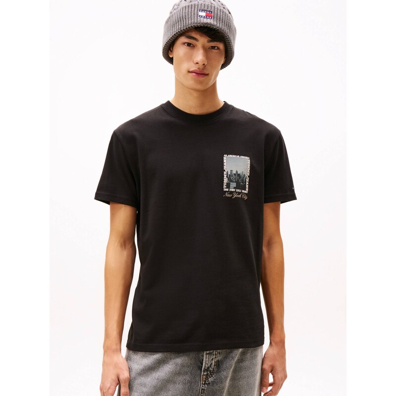 Tommy Jeans pánské černé tričko