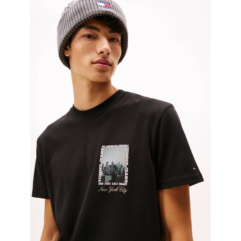Tommy Jeans pánské černé tričko